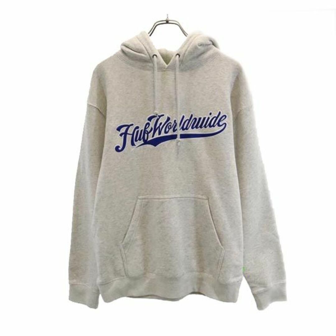 HUF - ハフ スウェットパーカー S グレー HUF 長袖 裏起毛 メンズ