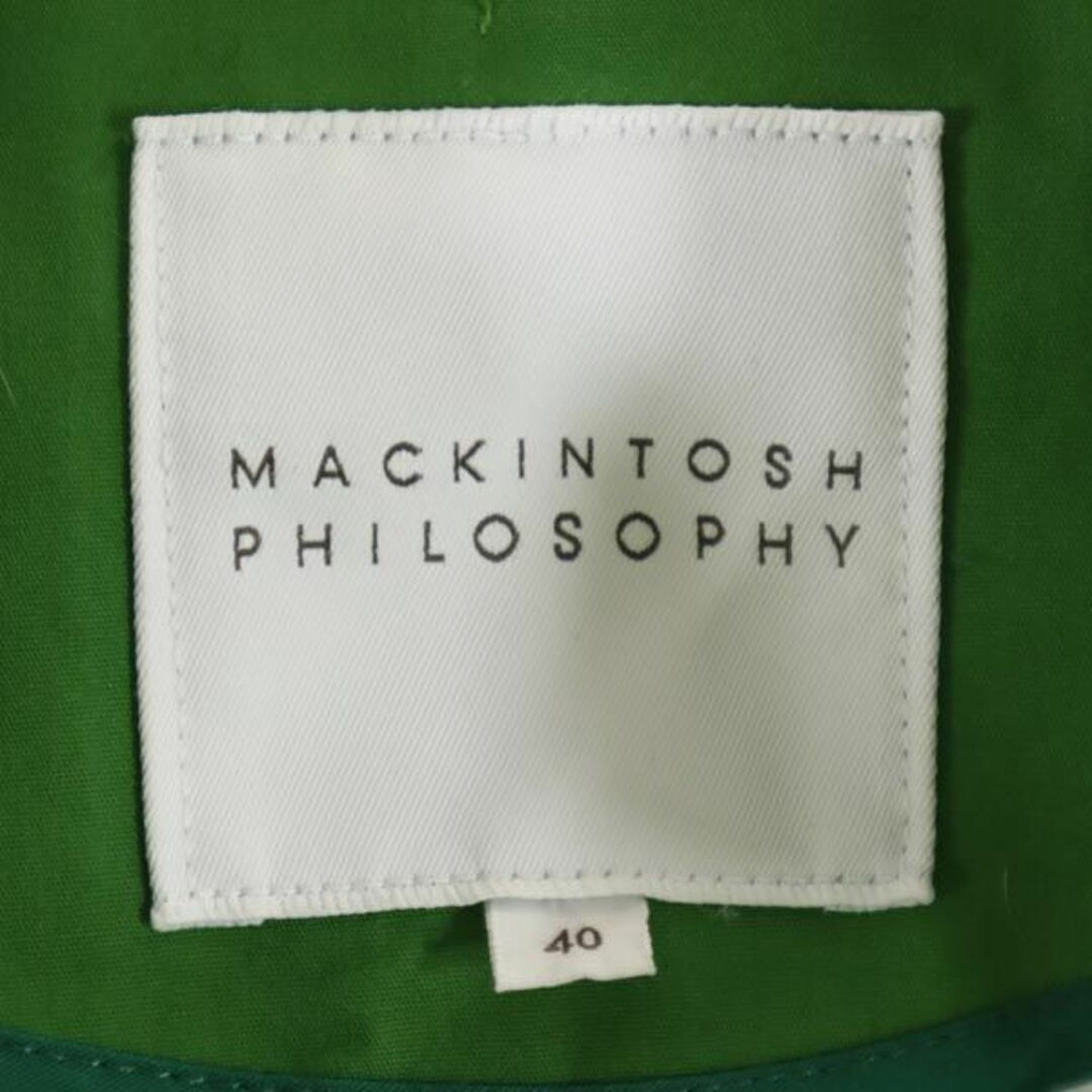 MACKINTOSH PHILOSOPHY(マッキントッシュフィロソフィー)のマッキントッシュフィロソフィー 三陽商会 コート 40 グリーン MACKINTOSH PHILOSOPHY 日本製 レディース 【中古】  【231002】 レディースのジャケット/アウター(ロングコート)の商品写真