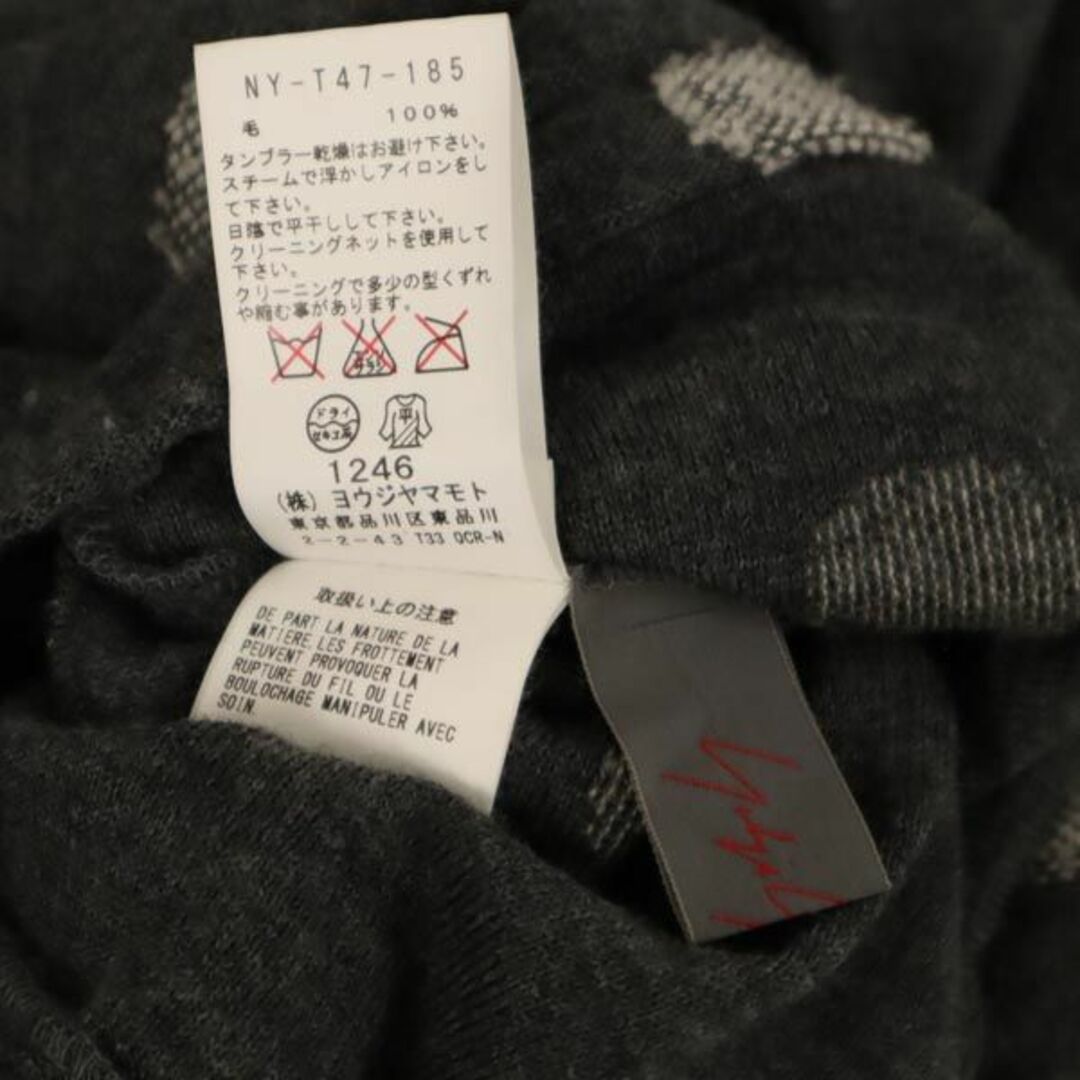Yohji Yamamoto - ヨウジヤマモト 日本製 ウール100％ ドット柄 ニット