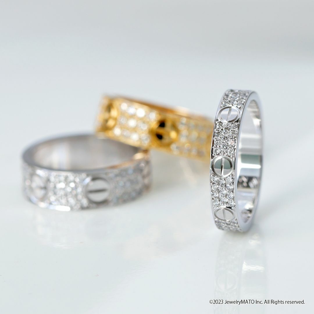 Cartier - 【鑑別書付き】カルティエ ミニラブリング K18ホワイト