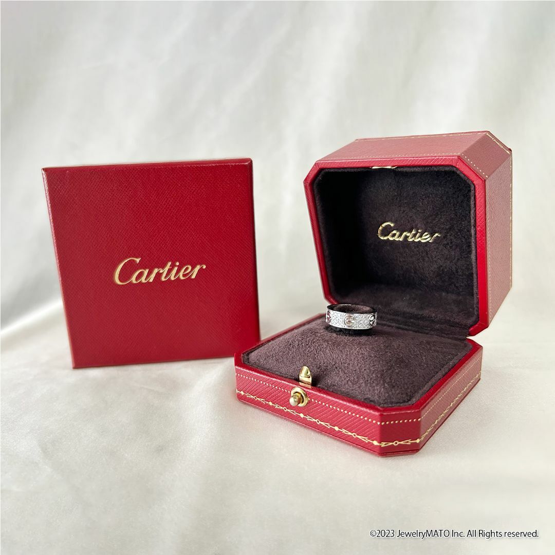 Cartier(カルティエ)の【鑑別書付き】カルティエ ラブリング K18 ホワイトゴールド #48 ダイヤ レディースのアクセサリー(リング(指輪))の商品写真