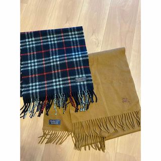 バーバリー(BURBERRY)の値下　美品 バーバリー カシミアマフラー ノバチェック 2枚 百貨店購入(マフラー/ショール)