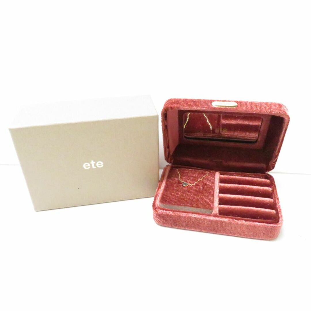 美品 ete エテ ネックレス 1点 K10 ブラックダイヤ 7石 アクセサリー レディース AO1129Cアクセサリー