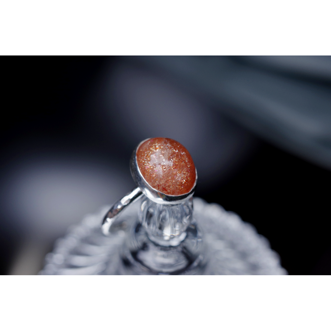 New☆新作☆『SunStone』の世界でひとつの天然石リングsilver925