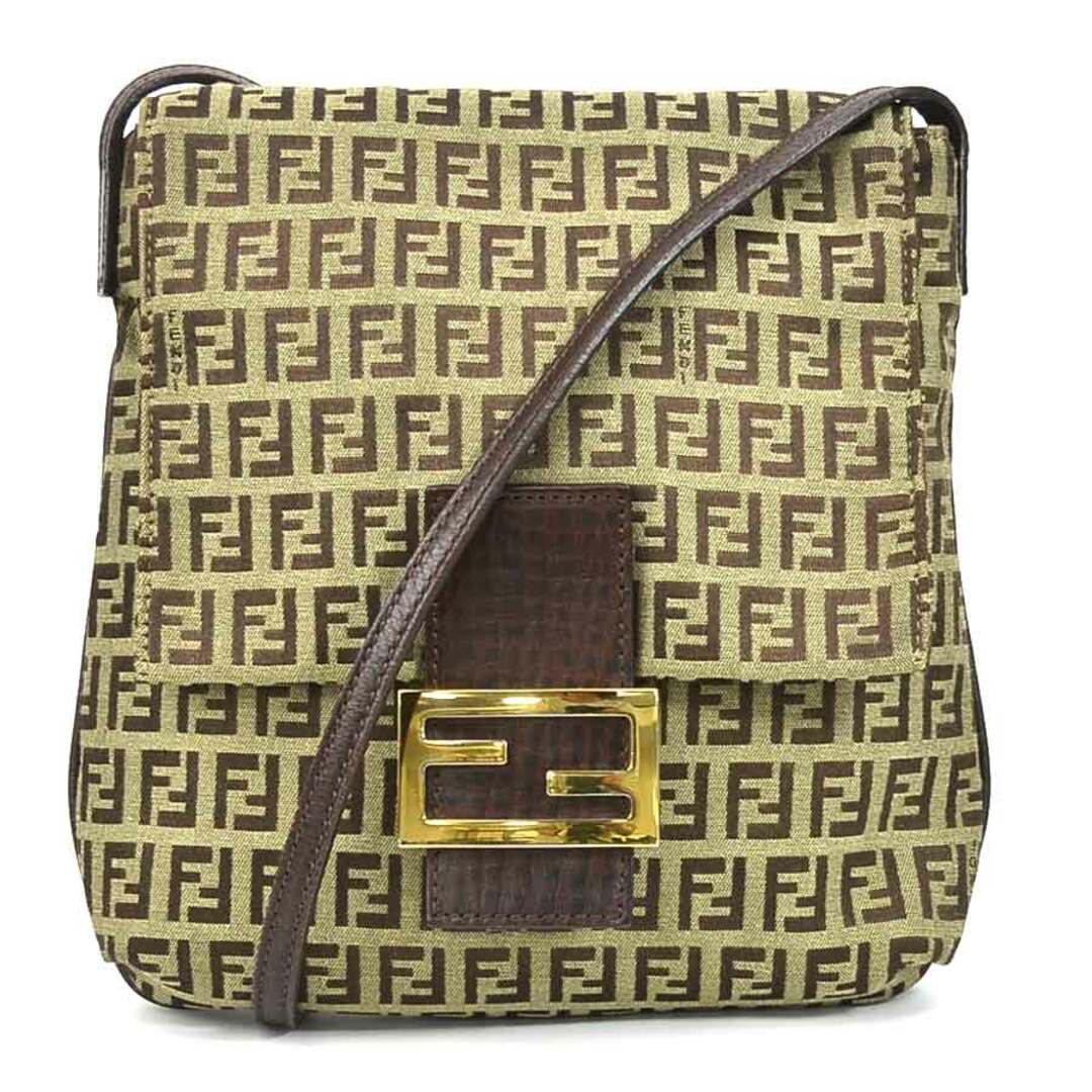 フェンディ FENDI 斜め掛けショルダーバッグ ズッキーノ キャンバス/レザー ブラウン レディース 送料無料 e56867g