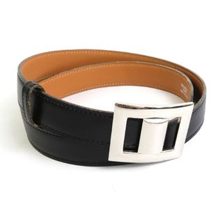 エルメス(Hermes)のエルメス HERMES ベルト レザー/メタル ブラック/シルバー レディース 送料無料【中古】 e56876a(ベルト)