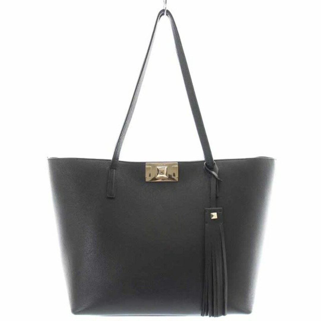 約62cmヨコフルラ MIMI’ L TOTE トートバッグ レザー フリンジチャーム 黒