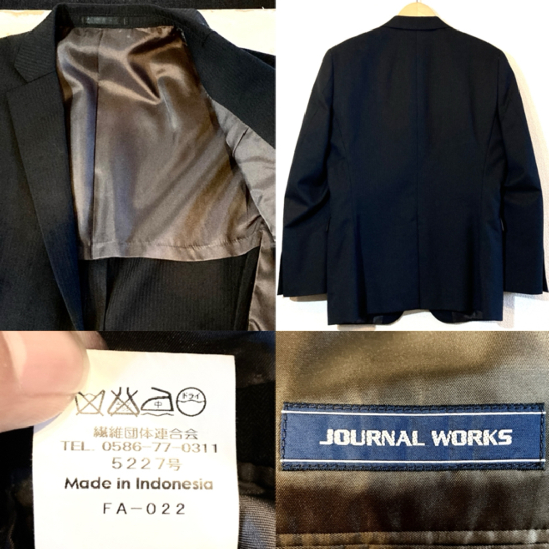 JOURNAL WORKS★テーラードジャケット★ストライプ★定価2万円★紺 メンズのジャケット/アウター(テーラードジャケット)の商品写真