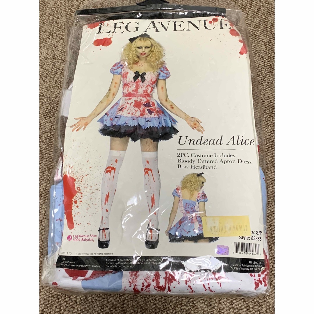 Leg Avenue(レッグアベニュー)の【ハロウィン衣装】ゾンビアリス エンタメ/ホビーのコスプレ(衣装)の商品写真