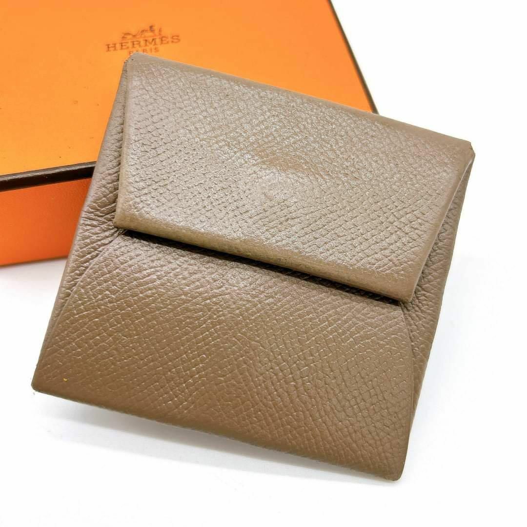 Hermes - 〘 美品 〙エルメス コインケース バスティア ベージュ ユニ