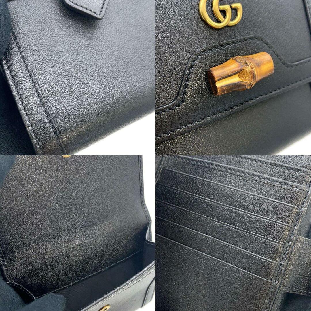Gucci - グッチ 二つ折り財布 Wホック コンパクトウォレット バンブー