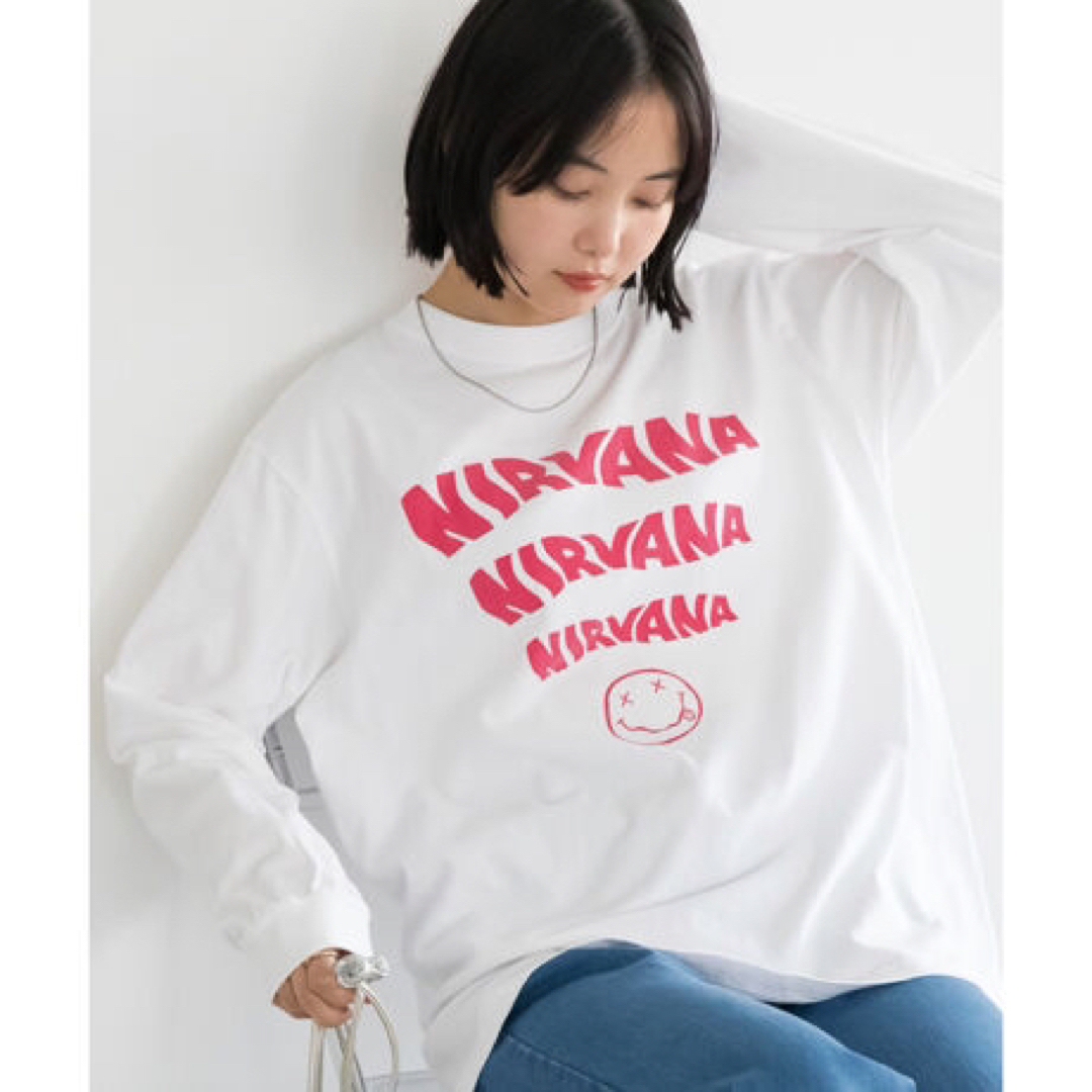 【GOOD ROCK SPEED】NIRVANAロングスリーブＴシャツ ホワイト