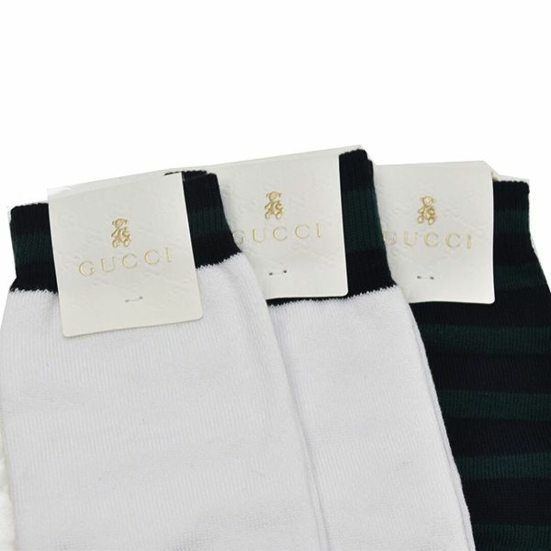 Gucci(グッチ)の新品♪グッチ キッズ 靴下 ソックス 3足セット 8歳 キッズ/ベビー/マタニティのこども用ファッション小物(靴下/タイツ)の商品写真