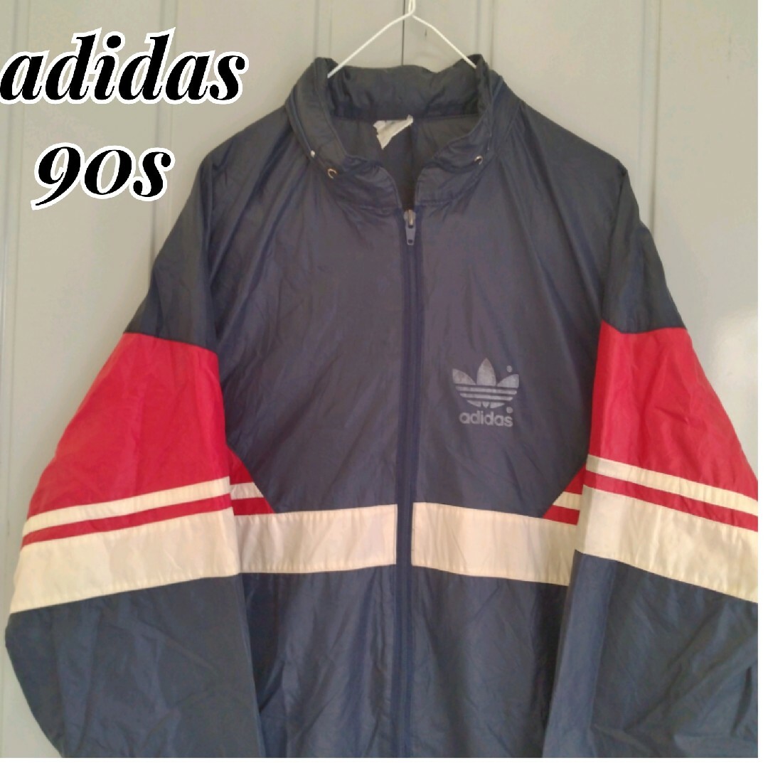 90's adidas アディダス　トリコロールライン　トラックジャケット