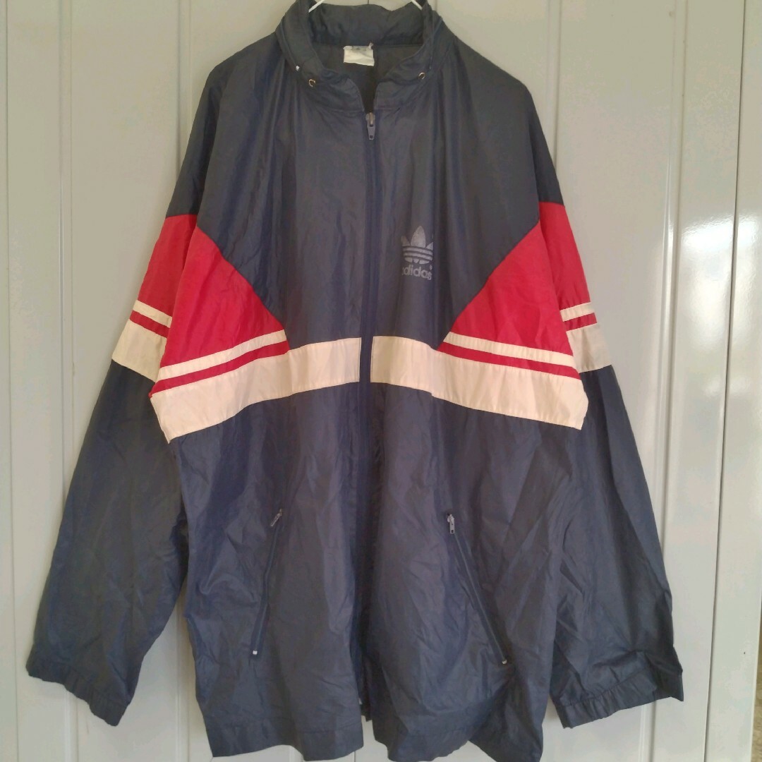 最終値段　90s adidas レイカーズカラ　トレフォイル　ナイロンジャケット