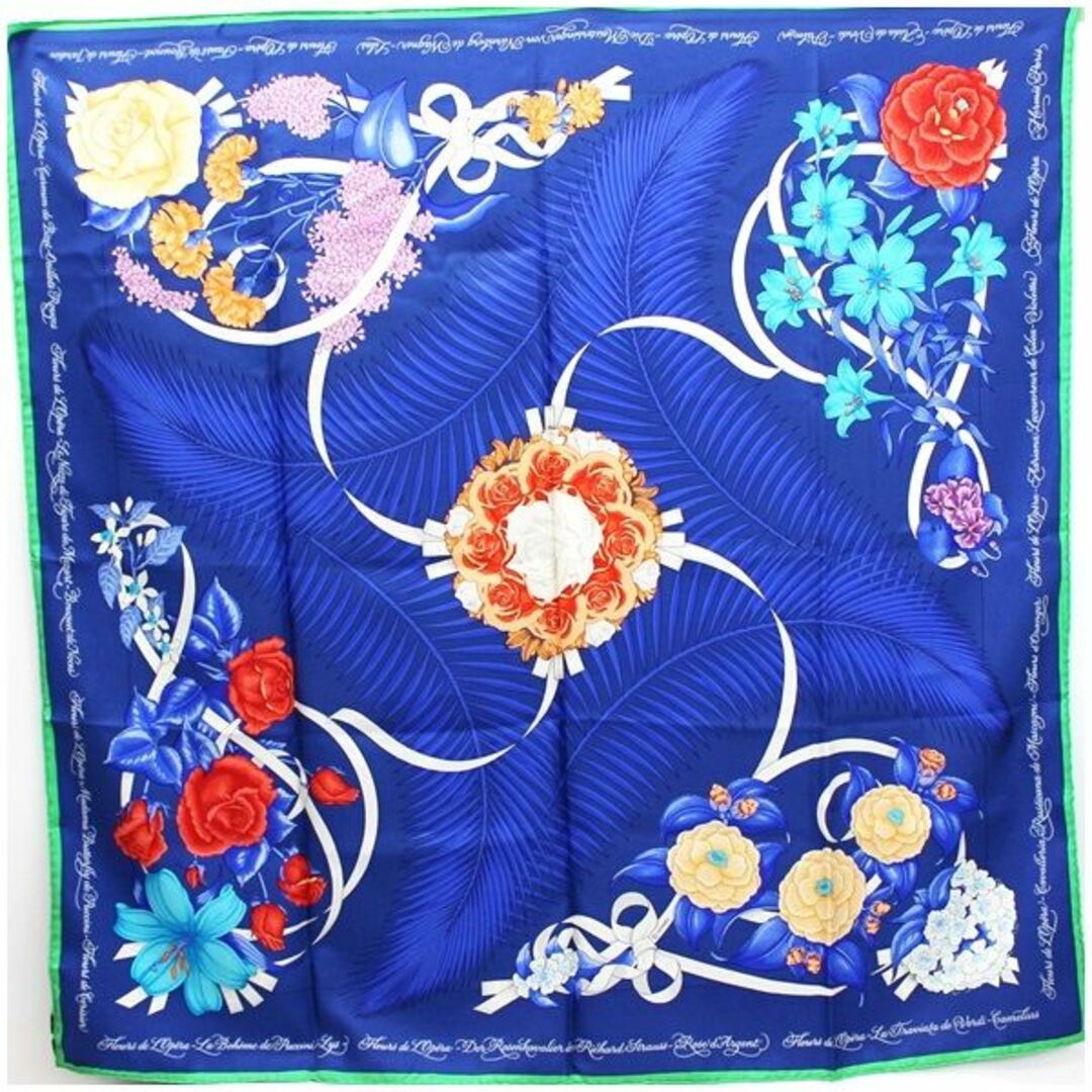 エルメス シルク スカーフ カレ90 Fleurs de 花柄 | - バンダナ/スカーフ