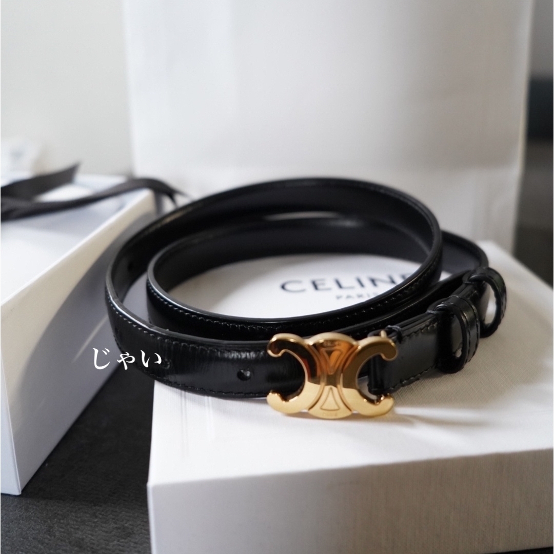 celine - 美品!セリーヌ スモール トリオンフ ベルト 70 ブラックの