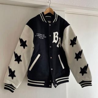 APE  VARSITY JACKET スタジャン レッド L商品実物の写真です