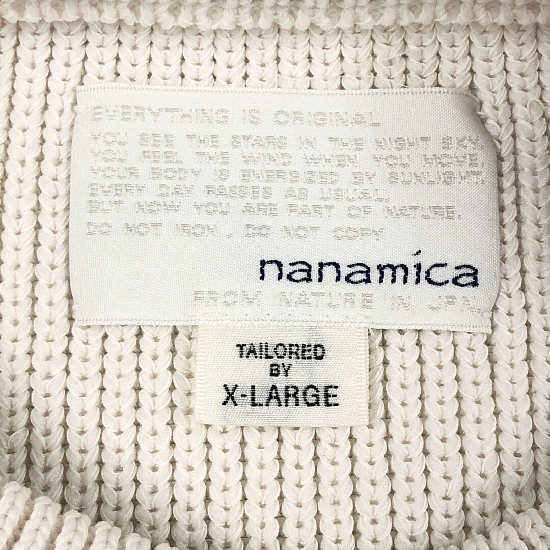 NANAMICA ナナミカ 品番SUJS203 21AW 5G Crew Neck Sweater クールネック ニット セーター アイボリー サイズXL 正規品 / 31305 6