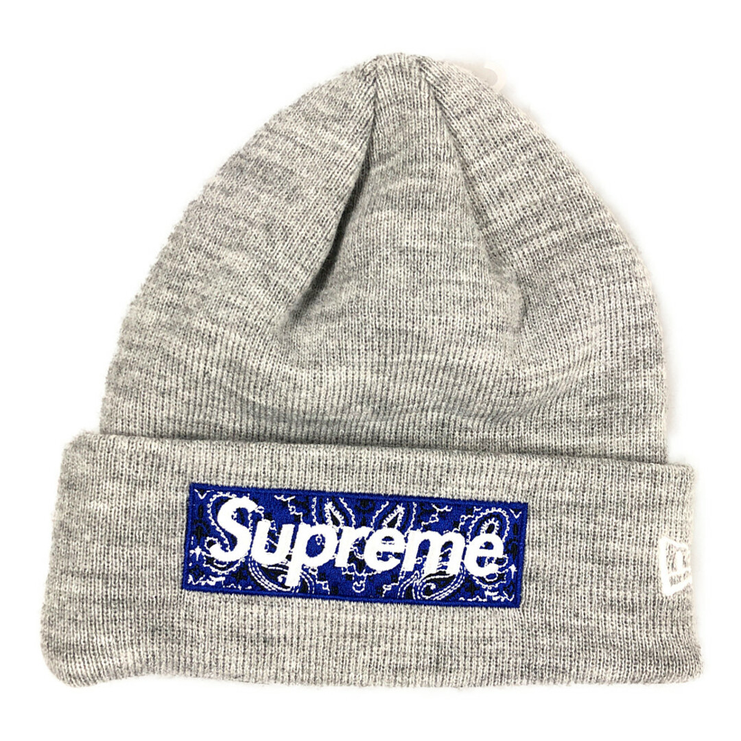 SUPREME シュプリーム 19AW NEW ERA Bandana Box Logo Beanie バンダナ ビーニー グレー 正規品 / 23616F | フリマアプリ ラクマ