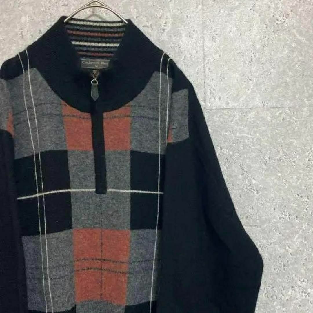 90s カシミア混 vintage 柄ニット メンズ M ハーフジップ 古着の通販 ... vintage 90s ハーフジップ ニット