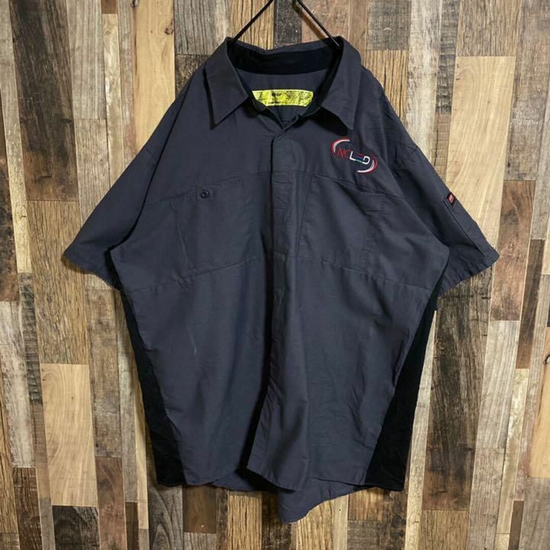 ワークシャツ 企業 ロゴ レッドキャップ アメカジ USA 90s 半袖