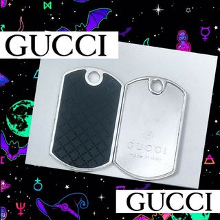 グッチ(Gucci)のグッチGUCCI✪ドッグタグ ディアマンテトップ✪ダブルプレートAg925(ネックレス)