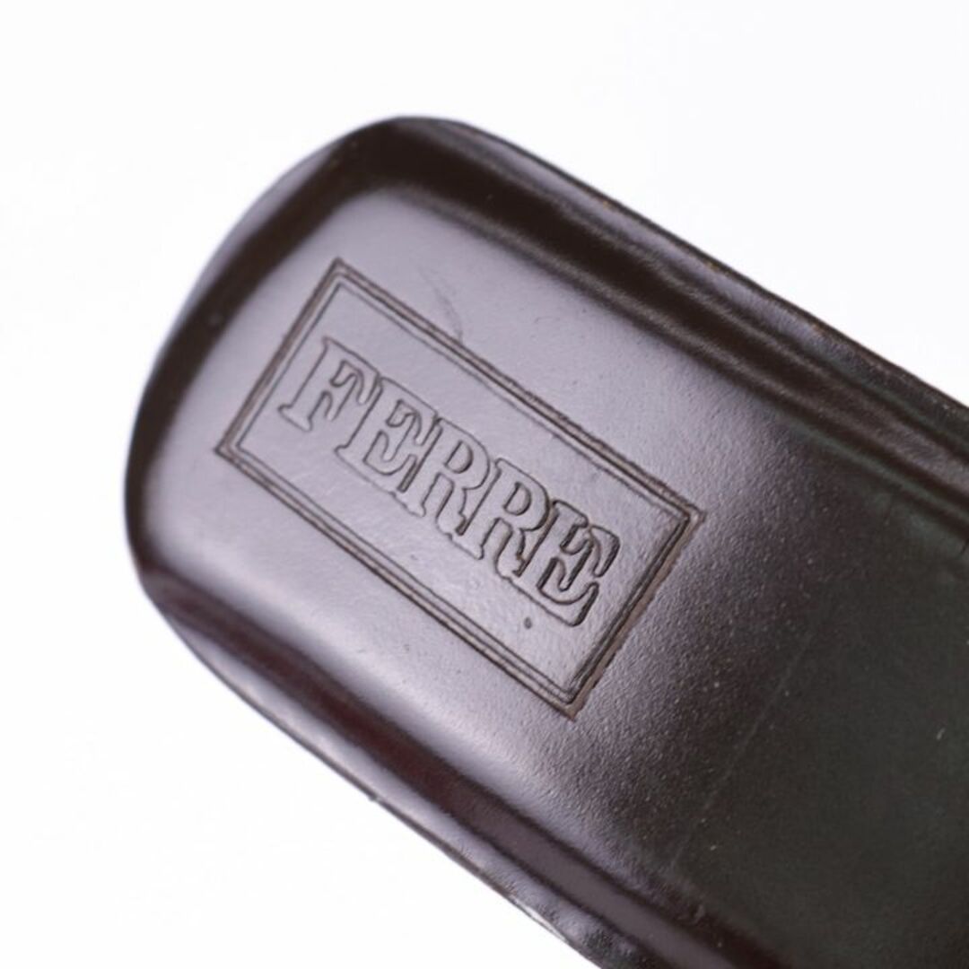 ジャンフランコフェレ ベルト レザー イタリア製 ロゴ 穴なし ロゴ ブランド 小物 メンズ 31サイズ ブラウン GIANFRANCO FERRE