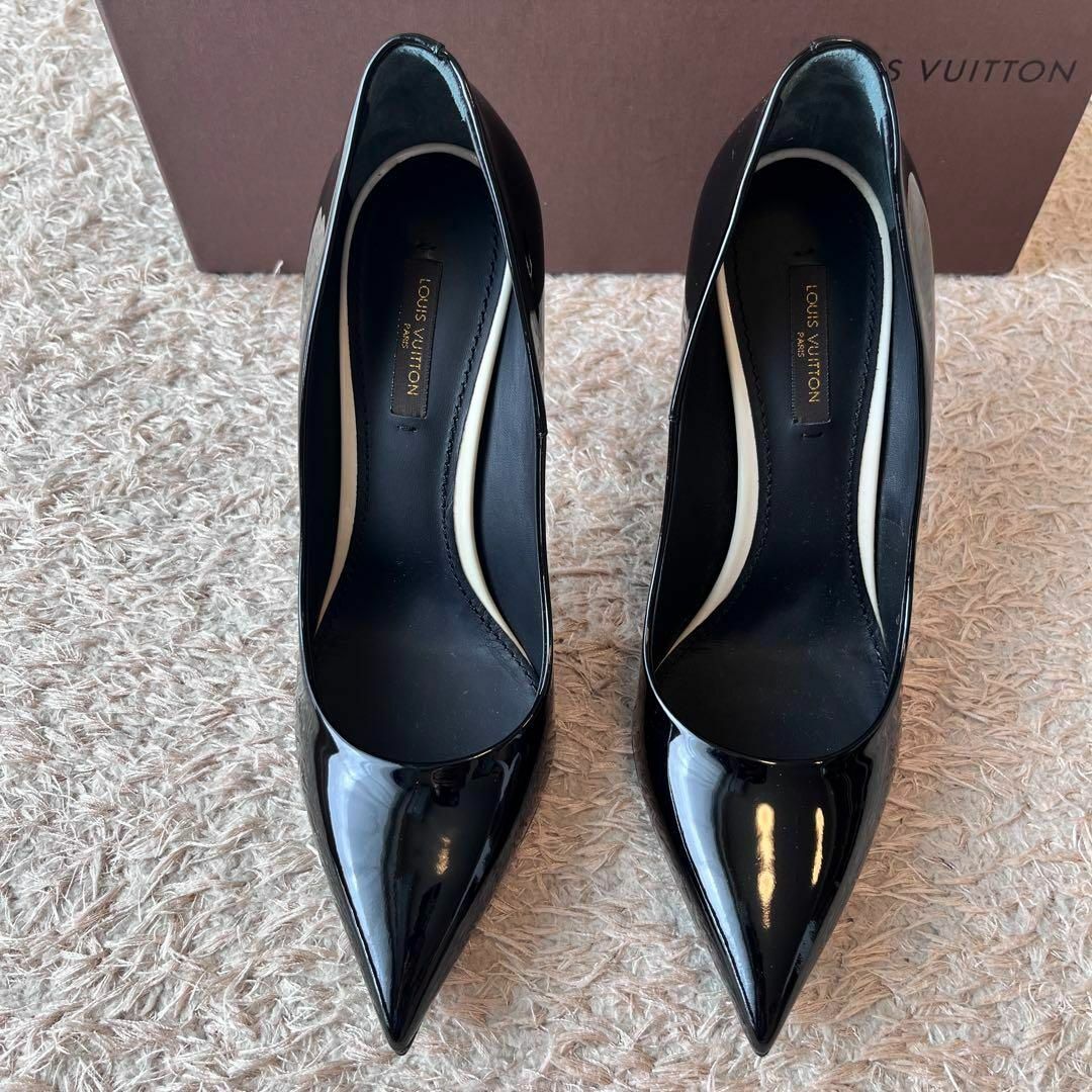 未使用】LOUIS VUITTON ゴールド金具 パンプス ブラック 34.5-