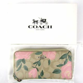 新品 未使用 COACH コーチ長財布 シグネチャー フローラルプリント 花柄-