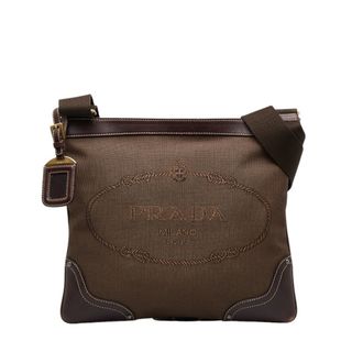 プラダ(PRADA)のプラダ ロゴジャガード 斜め掛け ショルダーバッグ キャンバス レディース PRADA 【1-0118088】(ハンドバッグ)