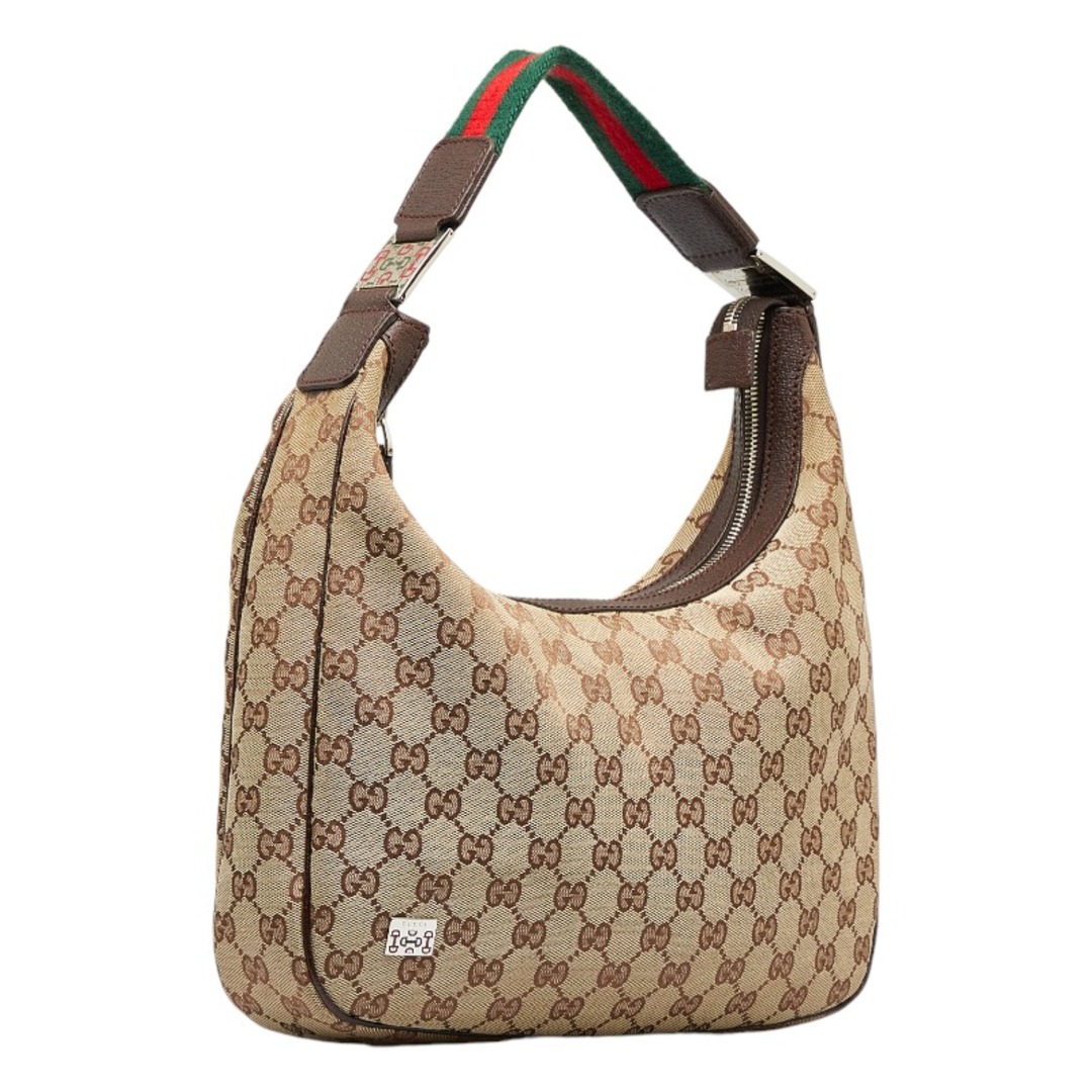 美品☆GUCCI グッチ ショルダーバッグ GGキャンバス シェリー サコッシュ-