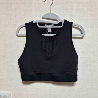 フォーエバートゥエンティーワン(FOREVER 21)のH&M スポーツブラ ヨガウェア スポーツウェア メッシュ M  黒(ウェア)