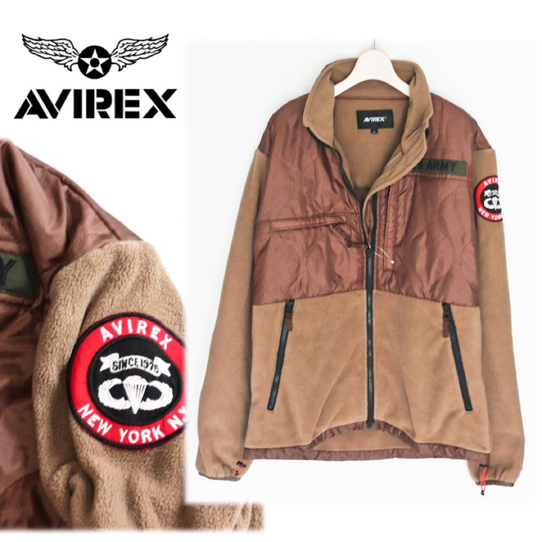 AVIREX(アヴィレックス)の《アヴィレックス》新品 M-65 もこふわ フリースキルトジャケット L メンズのジャケット/アウター(ミリタリージャケット)の商品写真