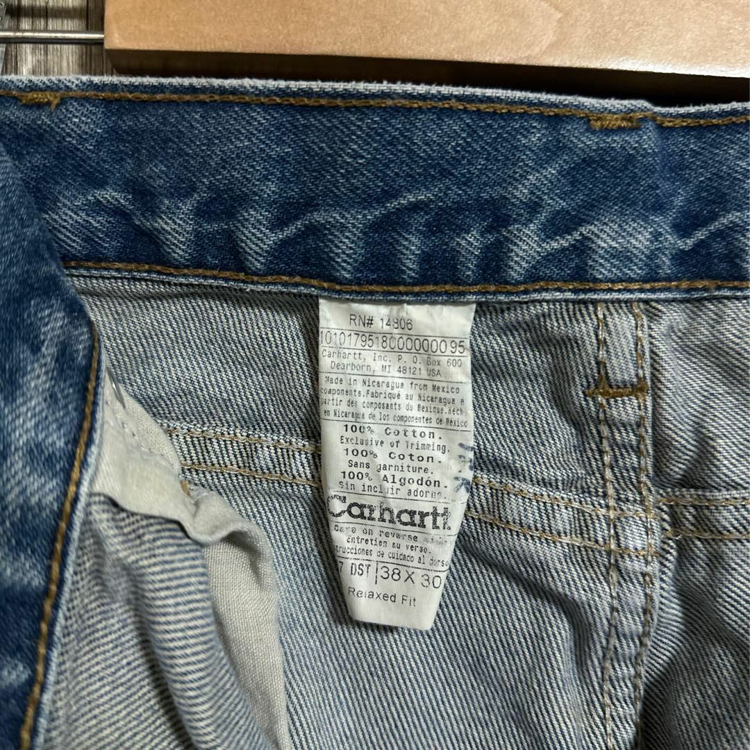 カーハート デニム Gパン ジーンズ パンツ ロゴ アメカジ 38 USA古着