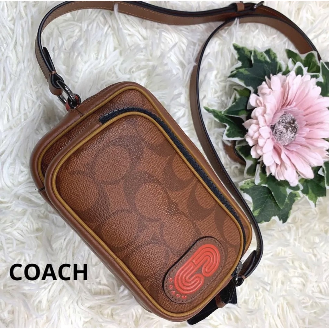 COACH - 476. 美品◇コーチ ミニエッジ ダブルポーチ クロスボディ