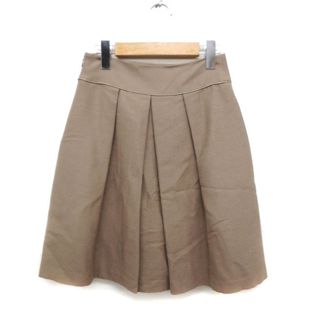 UNTITLED(アンタイトル)のアンタイトル UNTITLED タック フレアスカート ミニ 無地 ウール混 レディースのスカート(ミニスカート)の商品写真