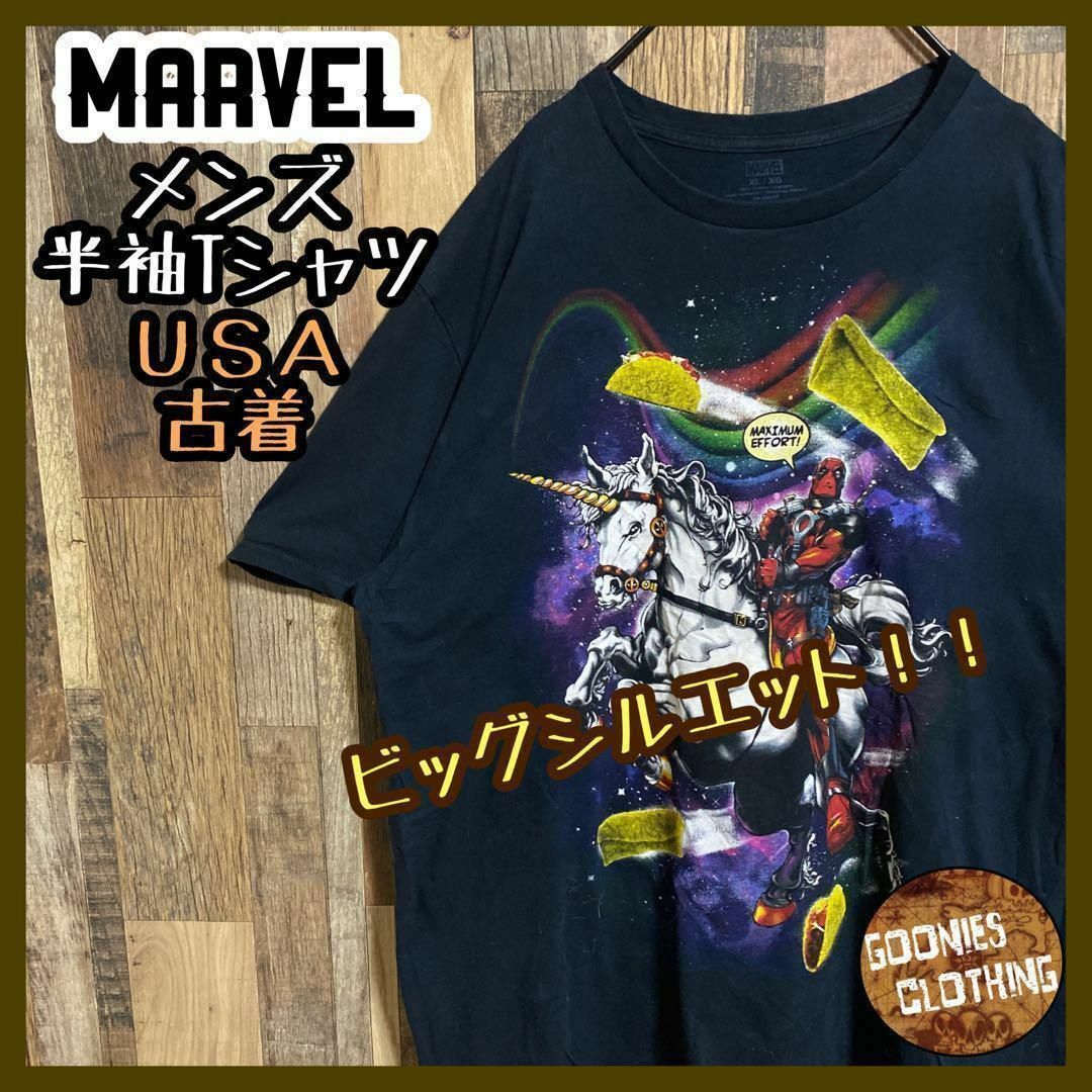 MARVEL デッドプール Tシャツ キャラクター USA 半袖 XL