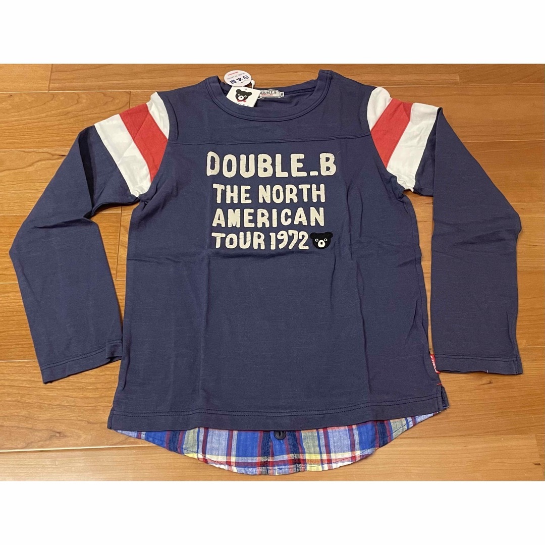 ☆ダブルB☆重ね着風長袖Tシャツ☆新品☆140☆ミキハウス