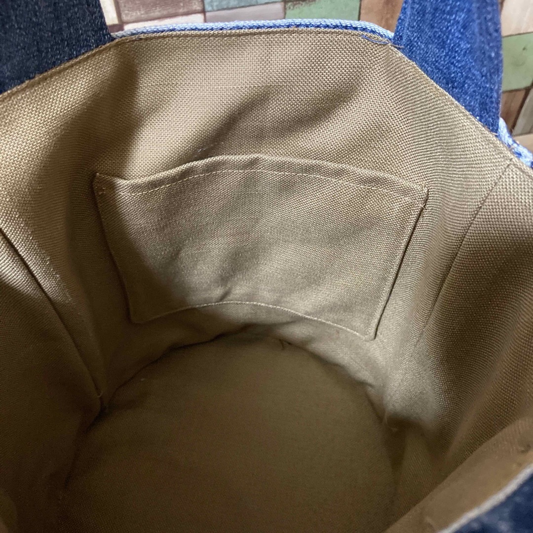 デニムリメイク 丸底ミニトートバック❤︎ハンドメイド ハンドメイドのファッション小物(バッグ)の商品写真