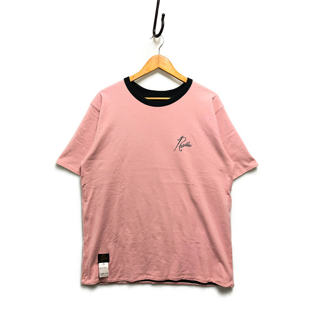 Needles(ニードルス)のNEEDLES ニードルス 品番 MR312 S/S Reversible Tee リバーシブル 半袖Ｔシャツ チャコール ピンク サイズL 正規品 / 32098 メンズのトップス(Tシャツ/カットソー(半袖/袖なし))の商品写真