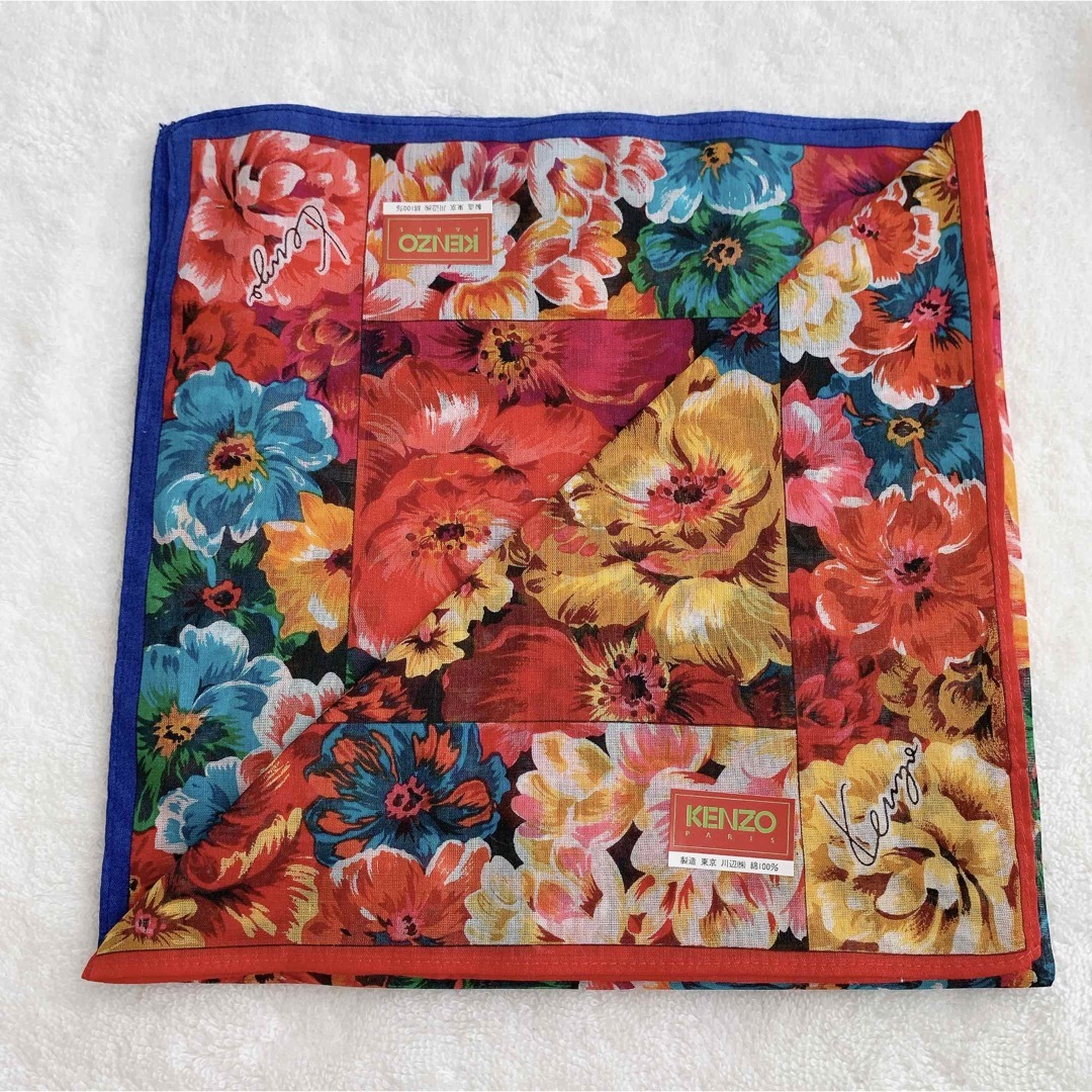 【新品】KENZO PARIS ケンゾー バンダナ タオルチーフ お弁当包み花柄