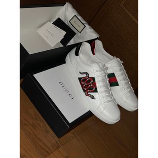 グッチ(Gucci)のグッチ エース エンブロイダリー スネーク(スニーカー)