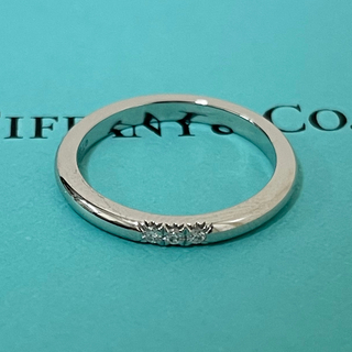 ティファニー(Tiffany & Co.)のTiffany&Co. ティファニー リング 3Pダイヤ Pt950 指輪(リング(指輪))