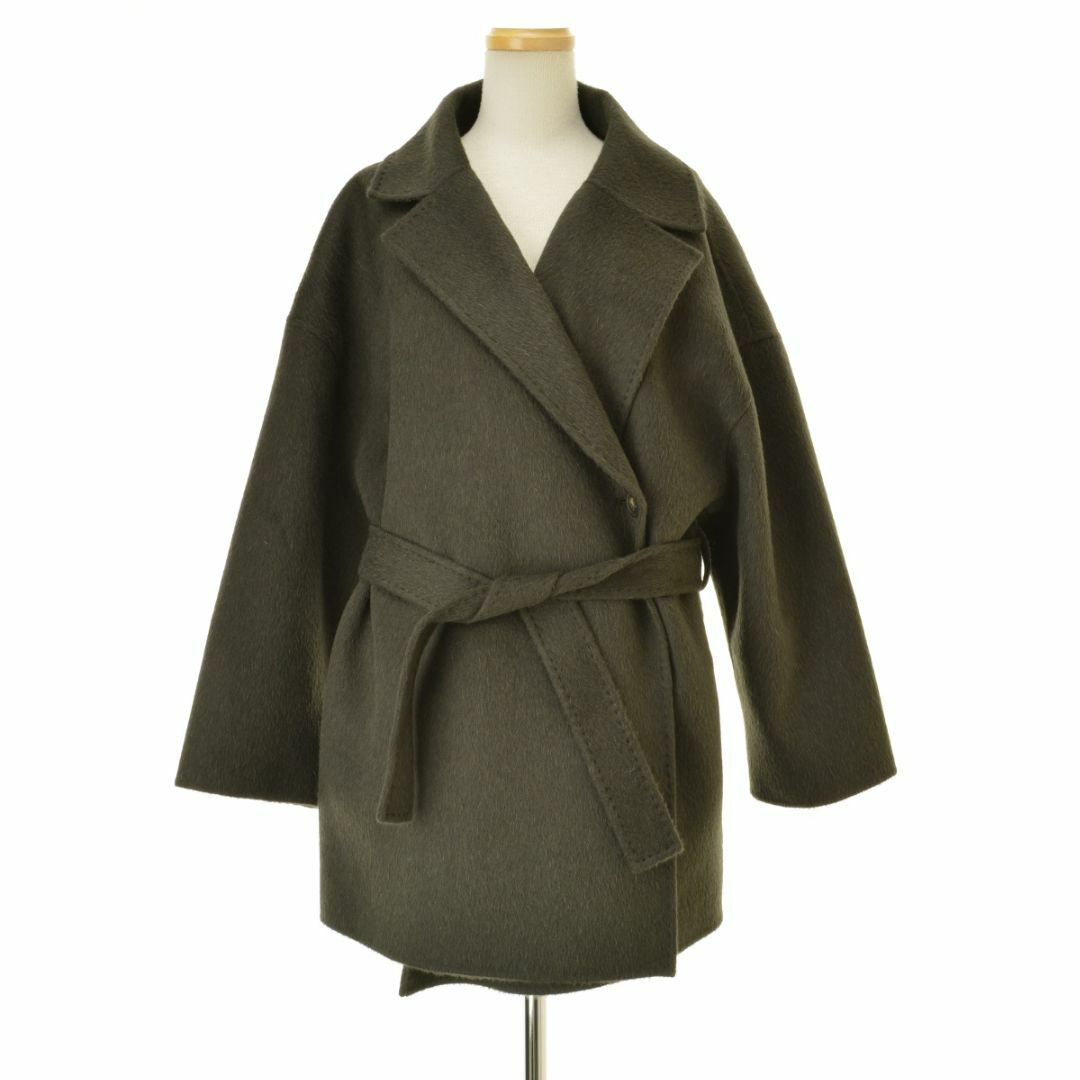 【極美品】 MaxMara ロングコート フォックスファー アルパカ混 シャギー