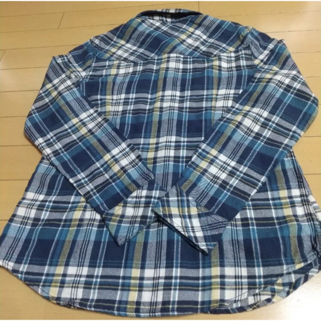 BACK NUMBER(バックナンバー)のバックナンバー チェックシャツ 青 レディースのトップス(シャツ/ブラウス(長袖/七分))の商品写真