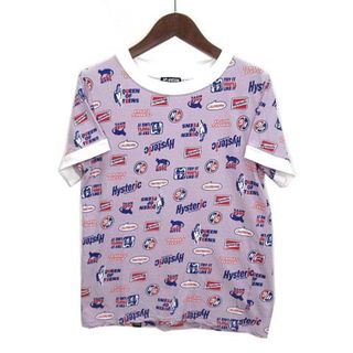 ヒステリックグラマー(HYSTERIC GLAMOUR)のヒステリックグラマー FANTASTIC 総柄 Tシャツ カットソー 半袖 紫(Tシャツ(半袖/袖なし))