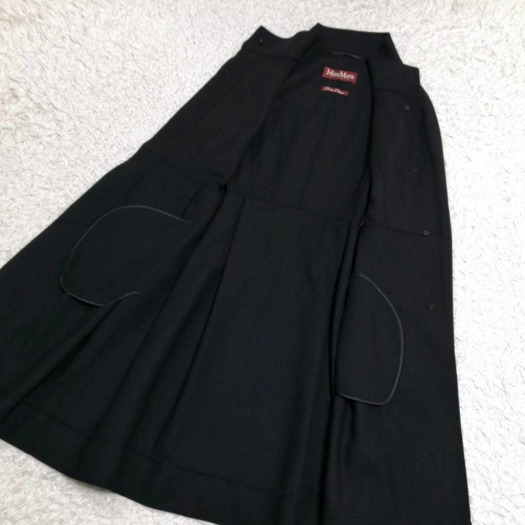 極美品 XL マックスマーラストゥディオ ロングコート ウール 黒 大きい