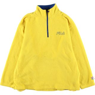 フィラ(FILA)の古着 フィラ FILA ハーフジップ フリースプルオーバー メンズL /eaa376251(その他)