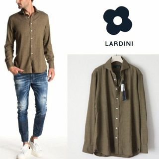 新品【ラルディーニ】ホリゾンタルカラー フランネル長袖シャツ 39(M